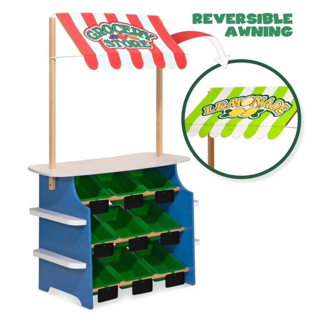 Reversible Grocery Store Play Set with Awning
